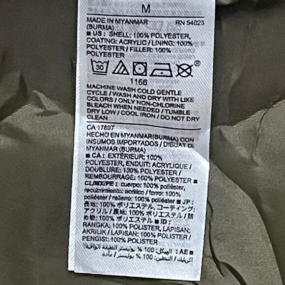 Old Navy Y2K Puffer Vest Jacket Full Zip Sz M Hunter Green Lightweight - Picture 7 of 9